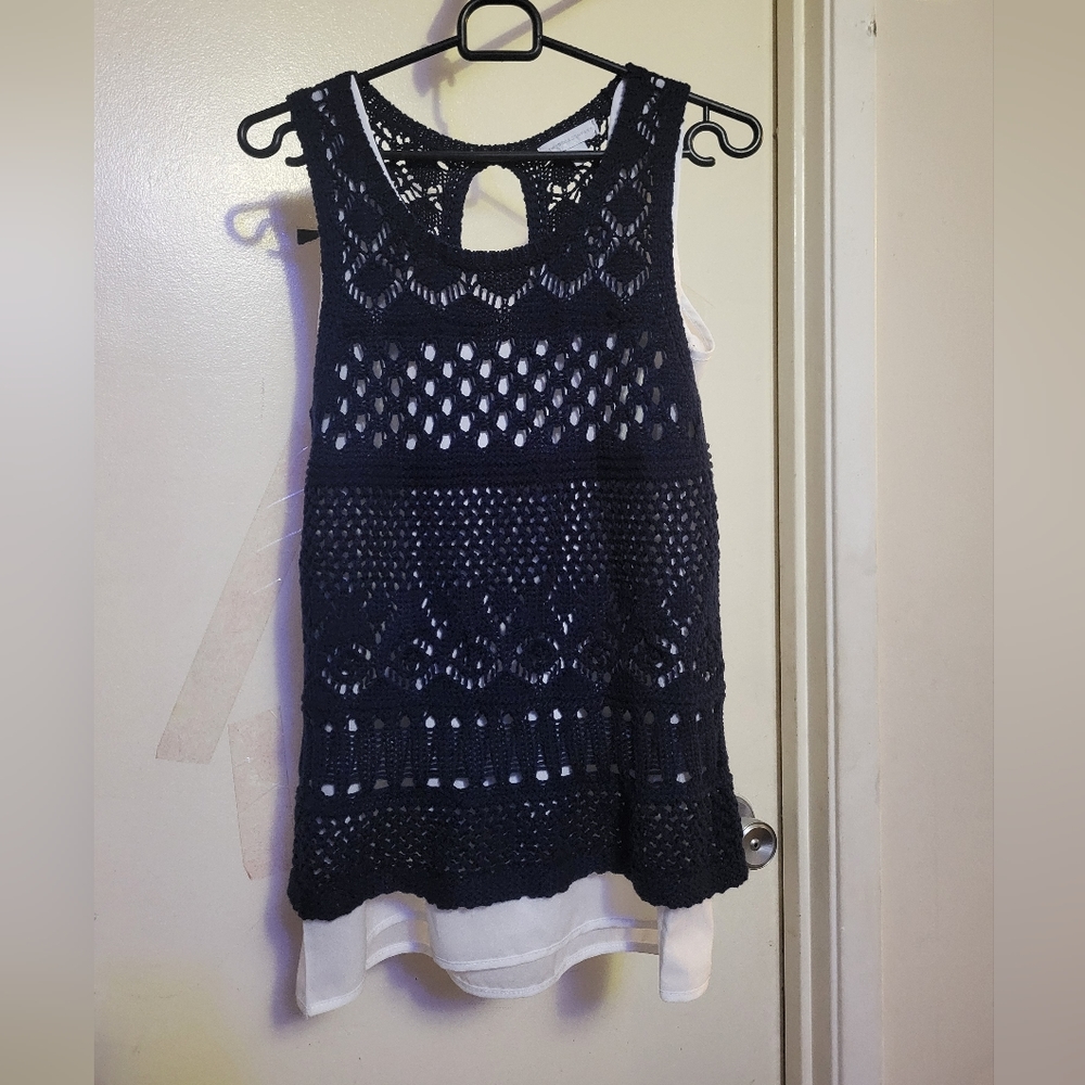  NYC Goth Punk Crochet Sweater